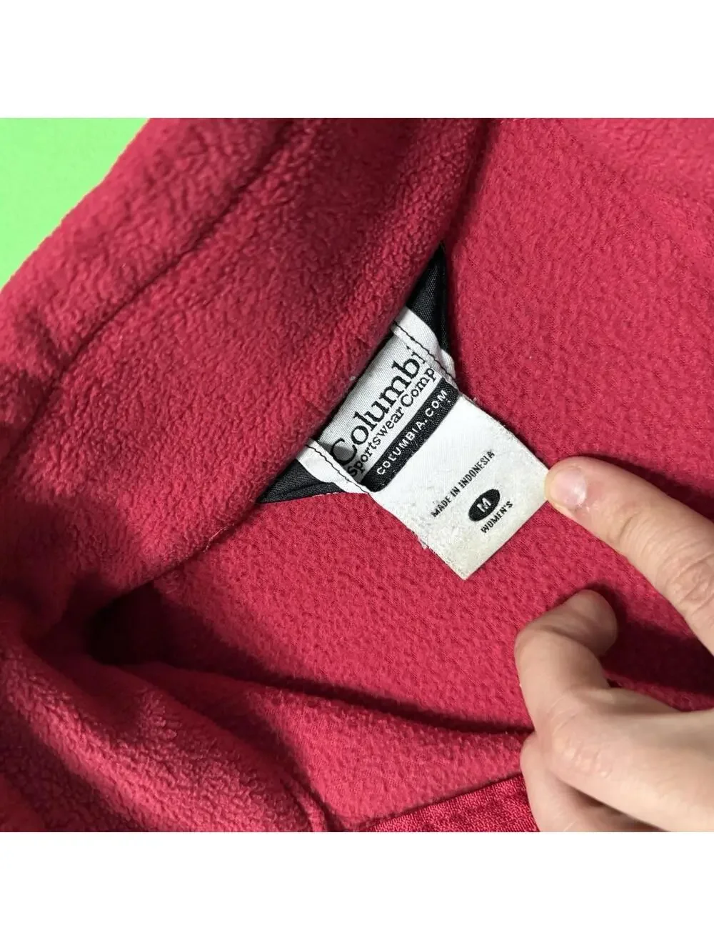 Columbia Benton Springs Full Zip Fleece Jacket Red Pink Womens Medium - Picture 5 of 10